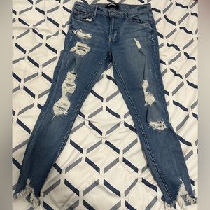 Women’s Express Ripped Stretch+ Performance Ankle Legging Mid Rise- Size 12